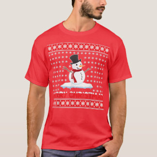 メリークリスマス雪だるまTシャツ Tシャツ