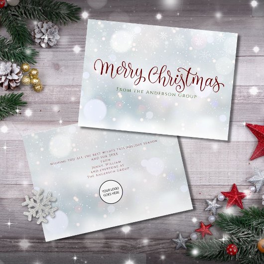 メリークリスマス雪のロ企業のゴ シーズンカード