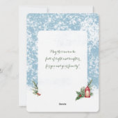 メリークリスマス雪の木あなたの写真 シーズンカード (裏面)