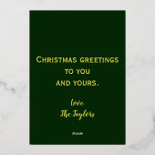 メリークリスマス雪テーマ 箔シーズンカード (裏面)