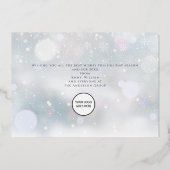 メリークリスマス雪企業のビジネスのロゴ金ゴールド 箔シーズンカード (裏面)