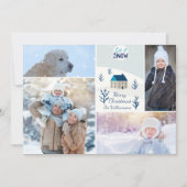 メリークリスマス雪遊びフォトコラージュ シーズンカード (正面)