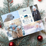 メリークリスマス雪遊びフォトコラージュ シーズンカード<br><div class="desc">この祝「雪を入れよ」メリークリスマス写真コラージュのカードでホリデーシーズン。森の家の素朴な冬の不思議の国のイラストレーションはあなたの4つの写真の間に囲まれてお気に入りのいる。正面に家族の名前を追加し、背面にカスタムクリスマスメッセージ/クリスマスレターを追加。たくさんの写真を表示するのに最適なホリデーカード。以下のクリックColorfulgalshopのロゴを見てユニーク下さい。</div>