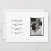 メリークリスマス雪2写真結婚ありがとう シーズンカード (裏面)