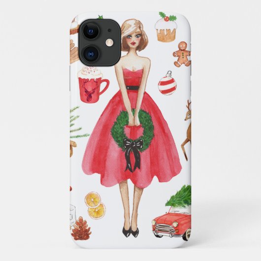 メリークリスマス電話ケース Case-Mate iPhoneケース (裏面)