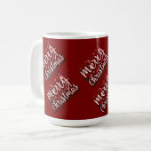 『メリークリスマス霜の降りたエレガンスファッションデザイン』 コーヒーマグカップ (正面左)