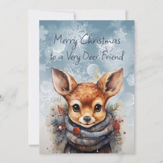 メリークリスマス非常に鹿の友人のおもしろいユーモア カード (正面)