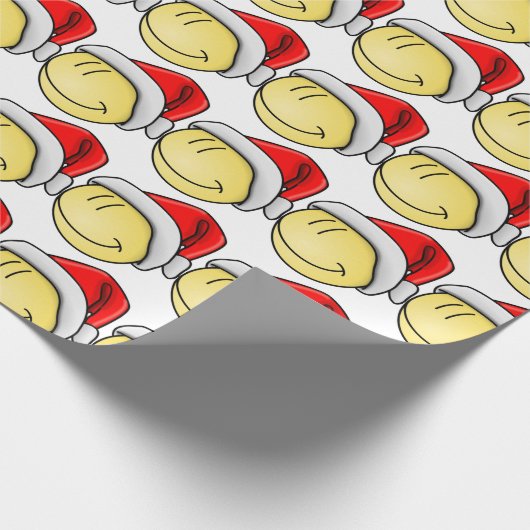 メリークリスマス顔サンタ ラッピングペーパー (角)