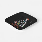 メリークリスマス飛行機のツリーバケーション ペーパープレート (傾斜あり)