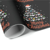 メリークリスマス飛行機のツリーバケーション ラッピングペーパー (ロールコーナー)