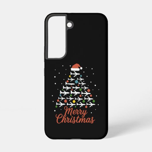 メリークリスマス飛行機のツリーバケーション SAMSUNG GALAXYケース (裏面)