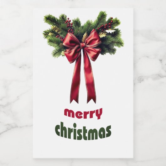 メリークリスマス食品ラベル フードラベル (シングルラベル)