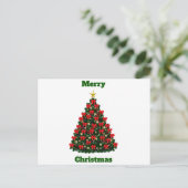 メリークリスマス飾の木葉書 ポストカード (スタンド正面)
