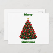 メリークリスマス飾の木葉書 ポストカード (正面/裏面)