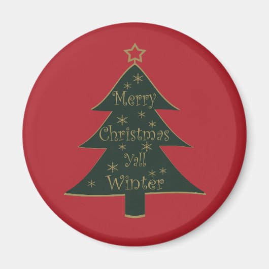 メリークリスマス飾の松 マグネット (正面)