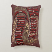 メリークリスマス飾り付き枕 アクセントクッション (裏面(縦))