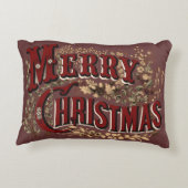 メリークリスマス飾り付き枕 アクセントクッション (裏面)