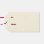 メリークリスマス飾タイポグラフィパインツリー ギフトタグ (裏面横)