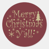 メリークリスマス飾松 ラウンドシール (正面)