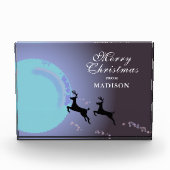 メリークリスマス魔法のトナカイの月の名前 フォトブロック (正面)