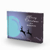 メリークリスマス魔法のトナカイの月の名前 フォトブロック (右)