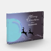 メリークリスマス魔法のトナカイの月の名前 フォトブロック (左)