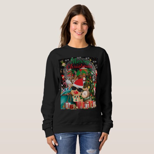 メリークリスマス魔法:フェスティバルホリデー スウェットシャツ (正面フル)