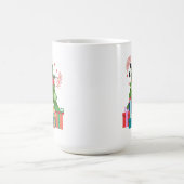 メリークリスマス魔法：木と贈り物 コーヒーマグカップ (中央)