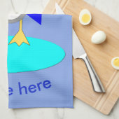 メリークリスマス魚釣りペンギンカスタムタオル キッチンタオル (四つ折り)