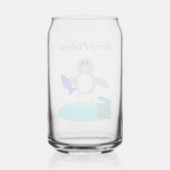 メリークリスマス魚釣りペンギンカスタム ガラス缶 (裏面)