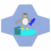 メリークリスマス魚釣りペンギンサッカーボール サッカーボール (フラット)