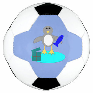 メリークリスマス魚釣りペンギンサッカーボール サッカーボール