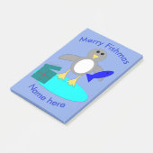 メリークリスマス魚釣りペンギンポストitノートPad ポストイット (アングル)