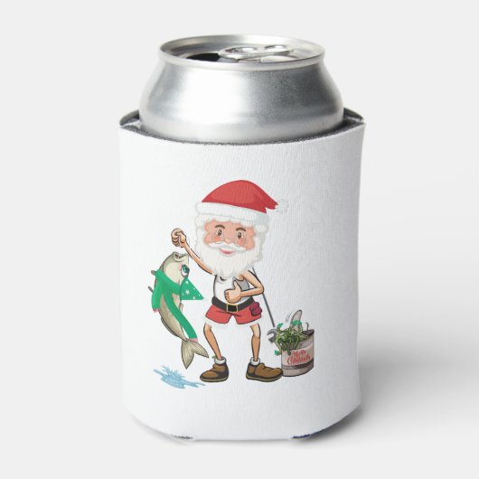 メリークリスマス魚釣り愛好家 缶クーラー (缶正面)