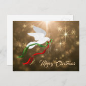 メリークリスマス鳩 ポストカード (正面/裏面)