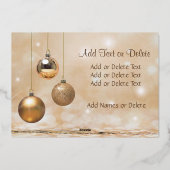 メリークリスマス黄金のイエスはレトロエレガントを渡る 箔シーズンカード (裏面)