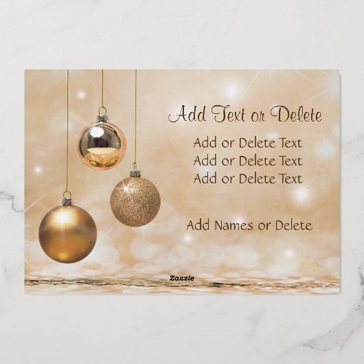 メリークリスマス黄金のイエスはレトロエレガントを渡る 箔シーズンカード (裏面)