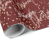 メリークリスマス黄金の台本の名前バラ ラッピングペーパー (ロールコーナー)