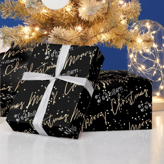 メリークリスマス黄金の台本from Name Black ラッピングペーパー (クリスマス)