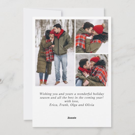 メリークリスマス黄金の輝き4 PHOTO Greeting シーズンカード (裏面)