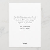 メリークリスマス黄金の輝く写真グリーティング シーズンカード (裏面)