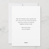 メリークリスマス黄金の輝く写真グリーティング シーズンカード (裏面)