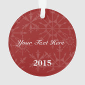 メリークリスマス1つの写真の赤い雪片/文字 オーナメント (裏面)