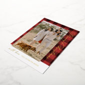 メリークリスマス1フォトプレイド金ゴールド 箔シーズンカード (回転した状態)