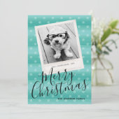 メリークリスマス1モダン水彩写真 シーズンカード (スタンド正面)