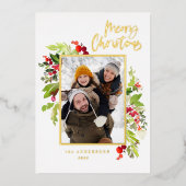 メリークリスマス1枚 箔シーズンカード (正面)