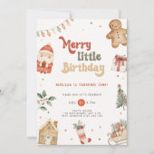 メリークリスマス1歳の誕生日招待状 招待状 (正面)