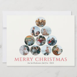 メリークリスマス10フォトツリーグリーンレッド