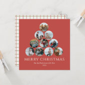 メリークリスマス10フォトレッドアイボリー カード (正面/裏面インサイチュ)