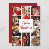 メリークリスマス11枚書道文字 シーズンカード (正面/裏面)